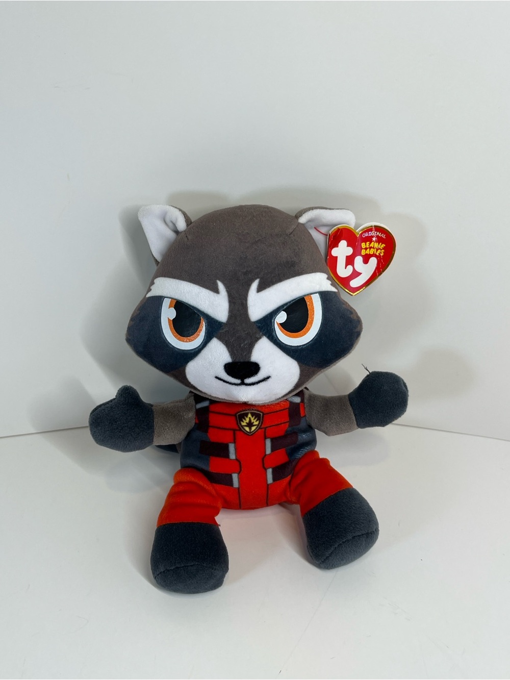 TY Beanie Babies Baby Marvel Rocket The Raccoon Plush Guardians of the Galaxy